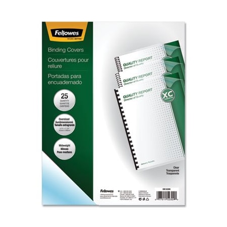 Fellowes Fellowes, Crystals Presentation Covers With Round Corners, 11 1/4 X 8 3/4, Clear, 25PK 52309